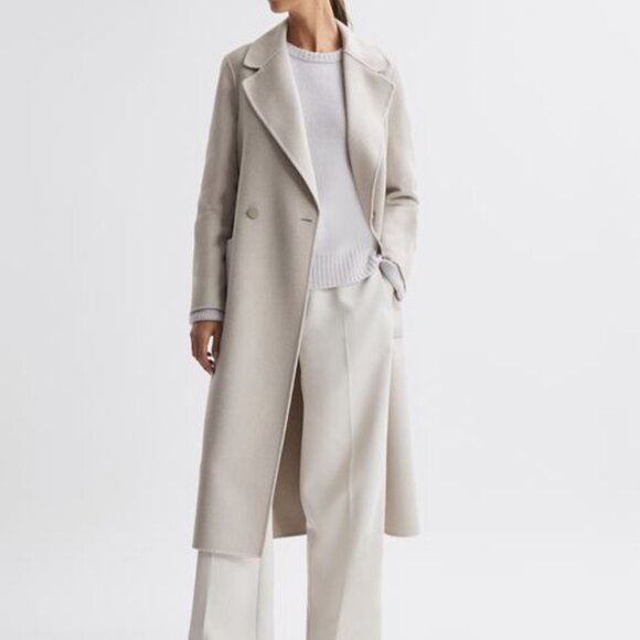 Reiss Lucia Relaxed Double Breasted Wool Coat Petite XXS - Picture 3 of 4